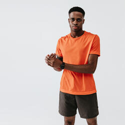 Camiseta running kalenji dry hombre naranja intenso transpirable
