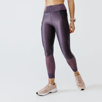 Legging long running respirant femme - Dry+ Feel violet