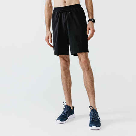 Dry+ Men's Running 2-in-1 Shorts With Boxer - Black