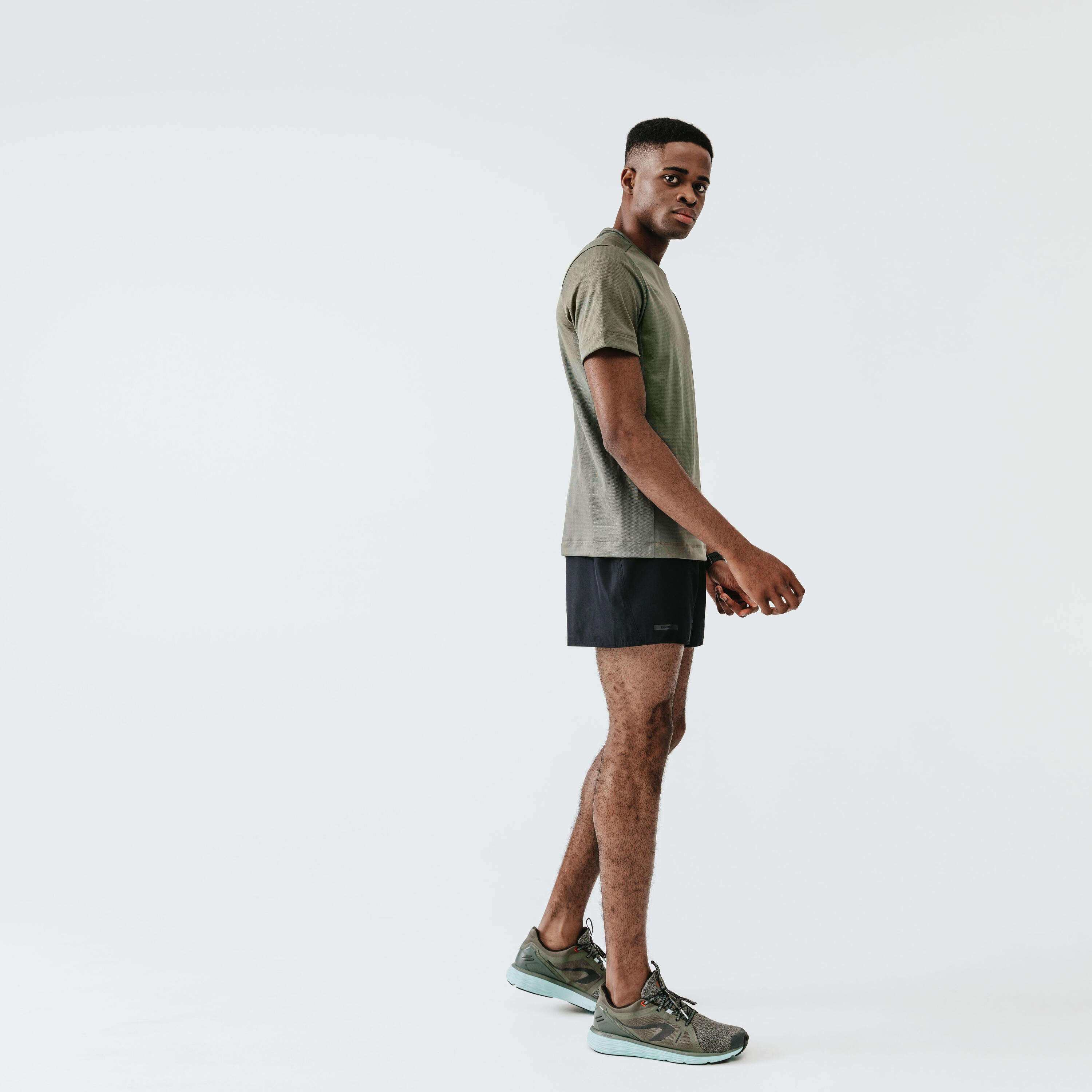 Pantaloncini running uomo DRY neri 5/6