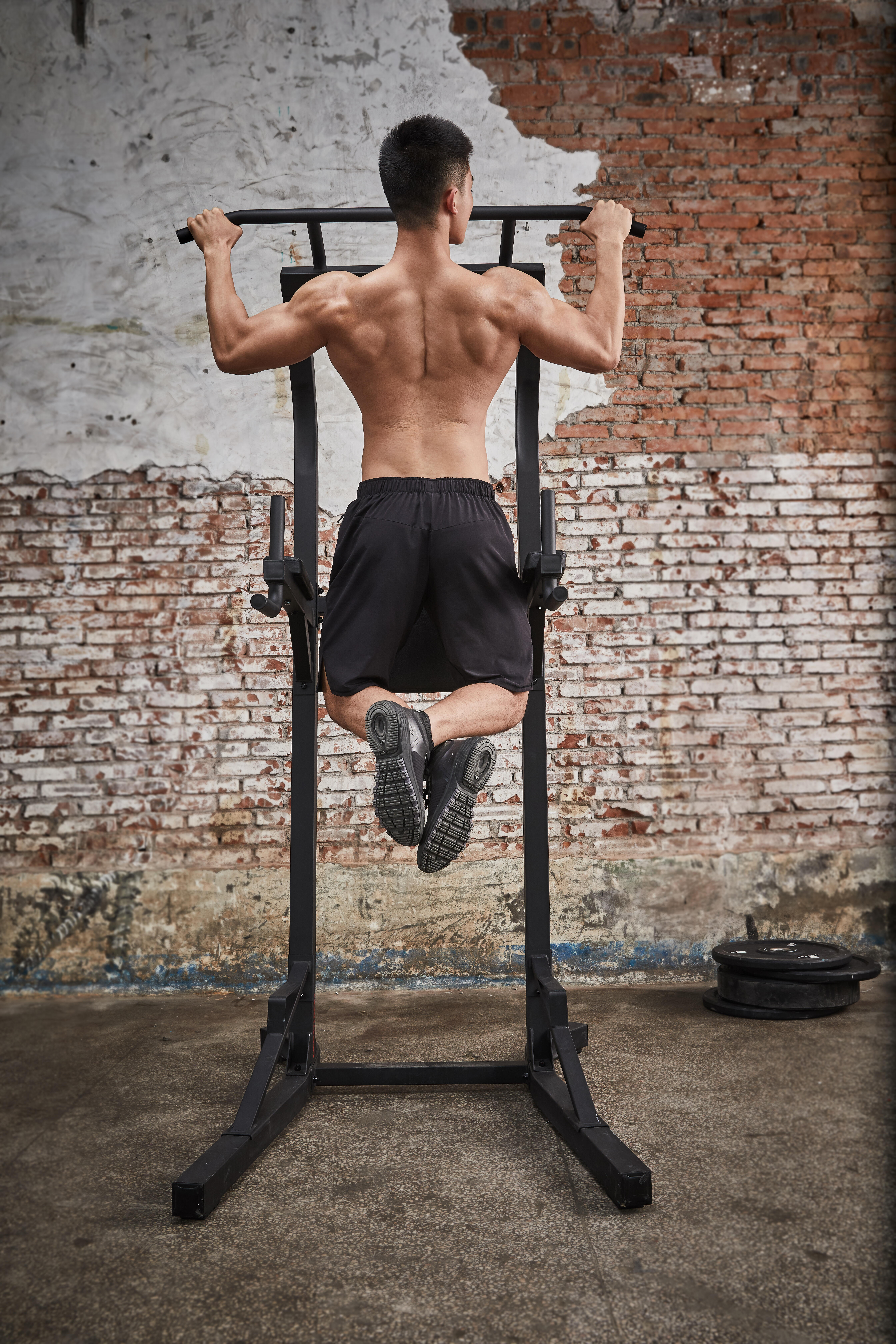 Gym Weight Training Pull Up and Dip Station Training Station 900 Black