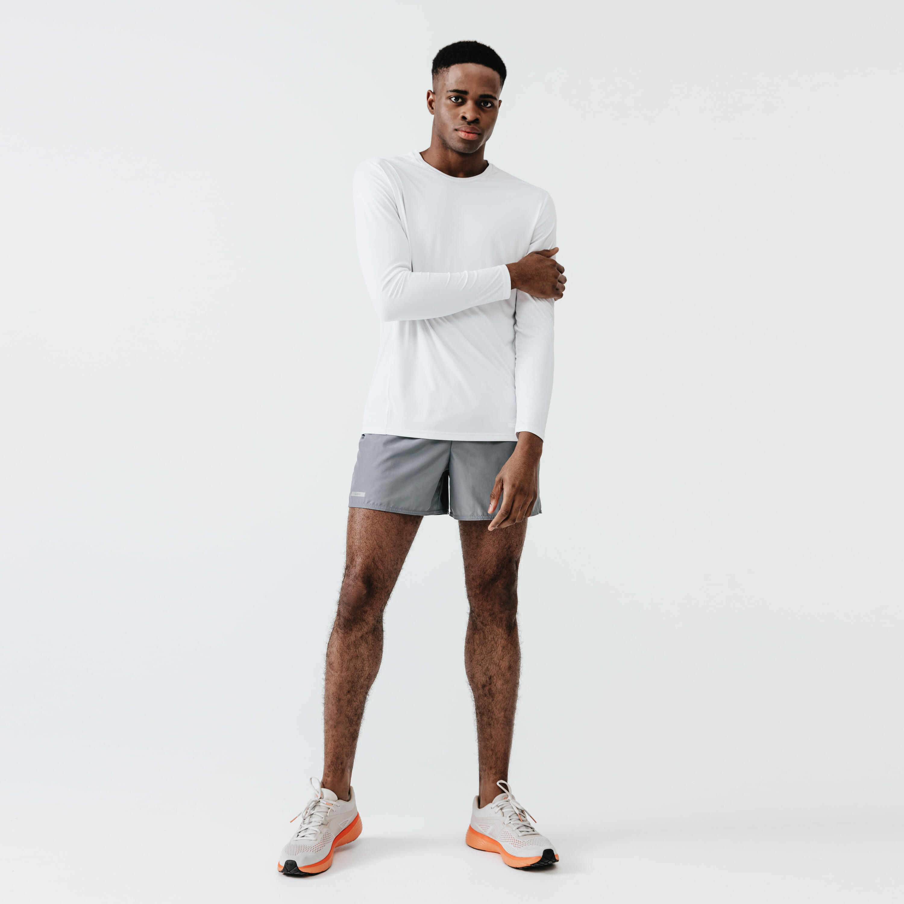 Sun Protect men's breathable long-sleeved running T-shirt - white 3/7
