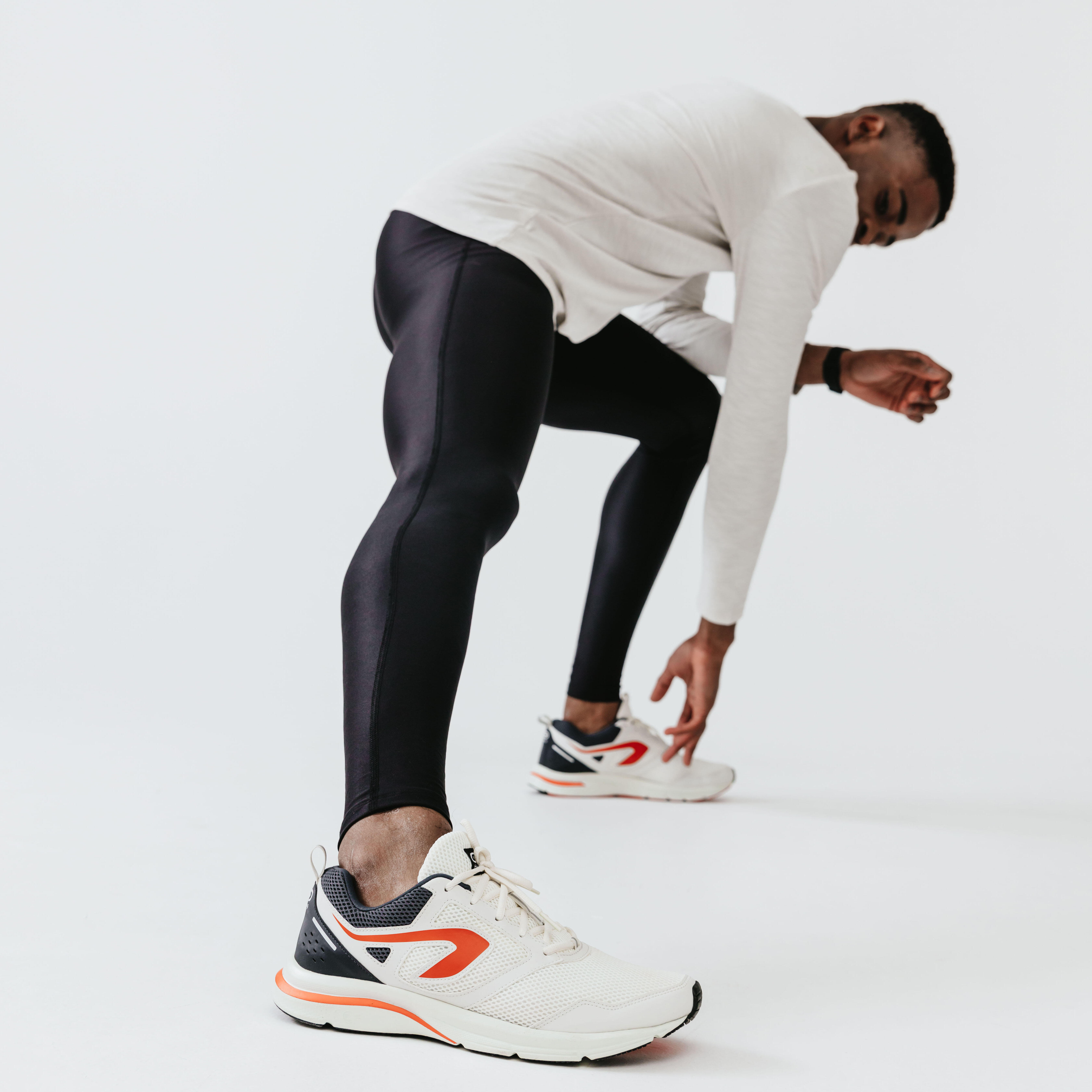 Decathlon tights men's quick-drying pants warm plus velvet running  basketball sports compression pants yoga fitness