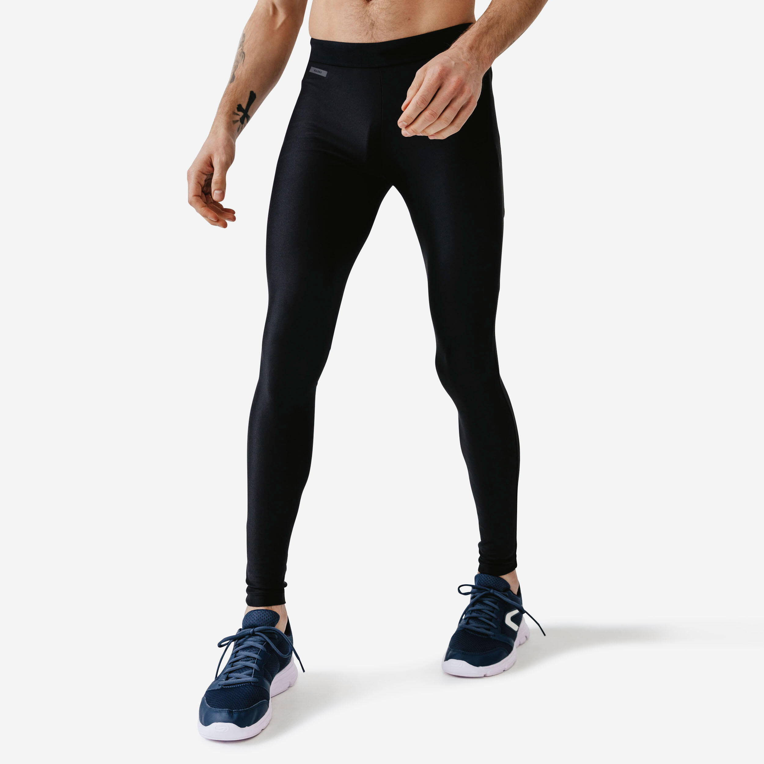 Men's Running Breathable Long Tights Dry - black KALENJI