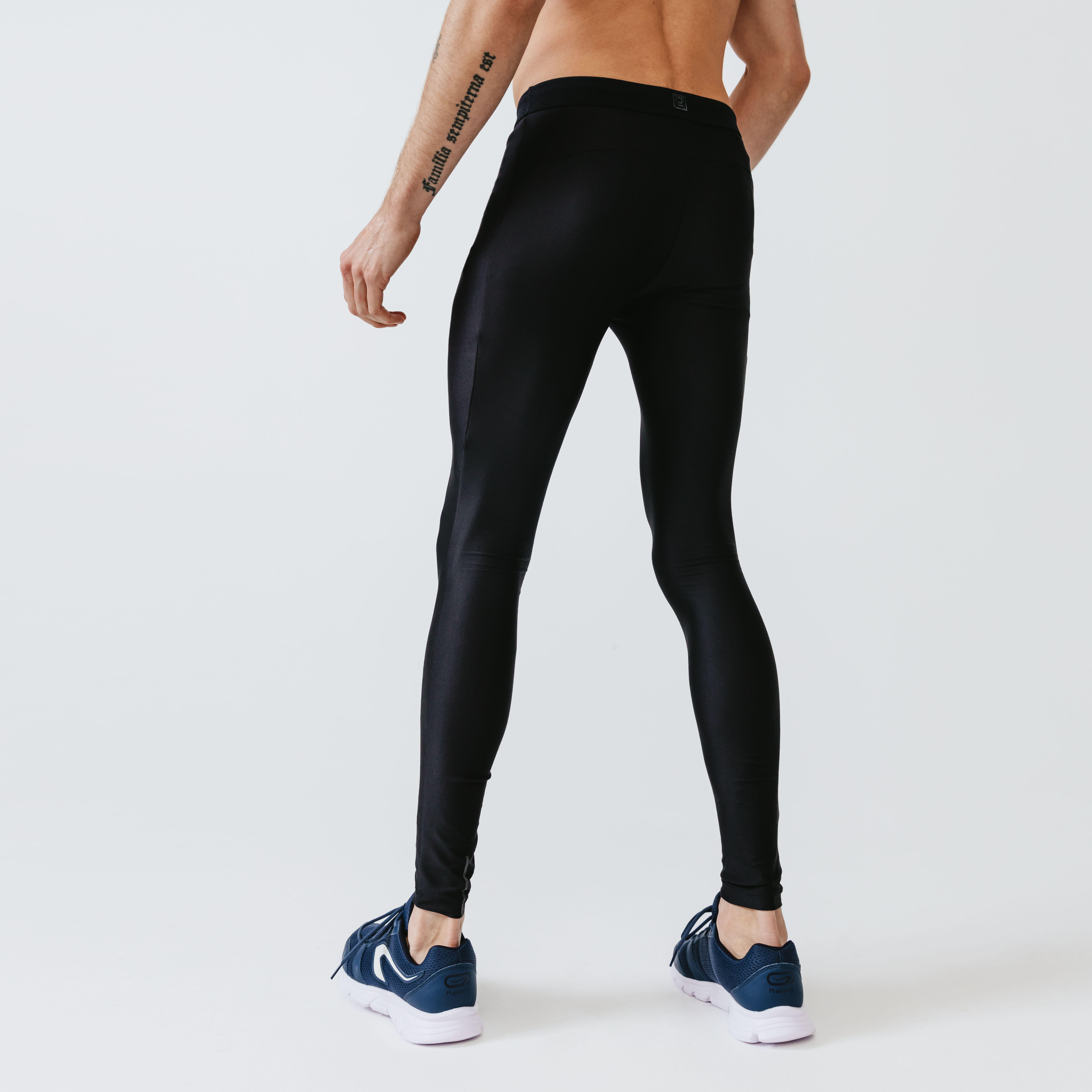 Men Running Long Tights Kalenji Run Dry 