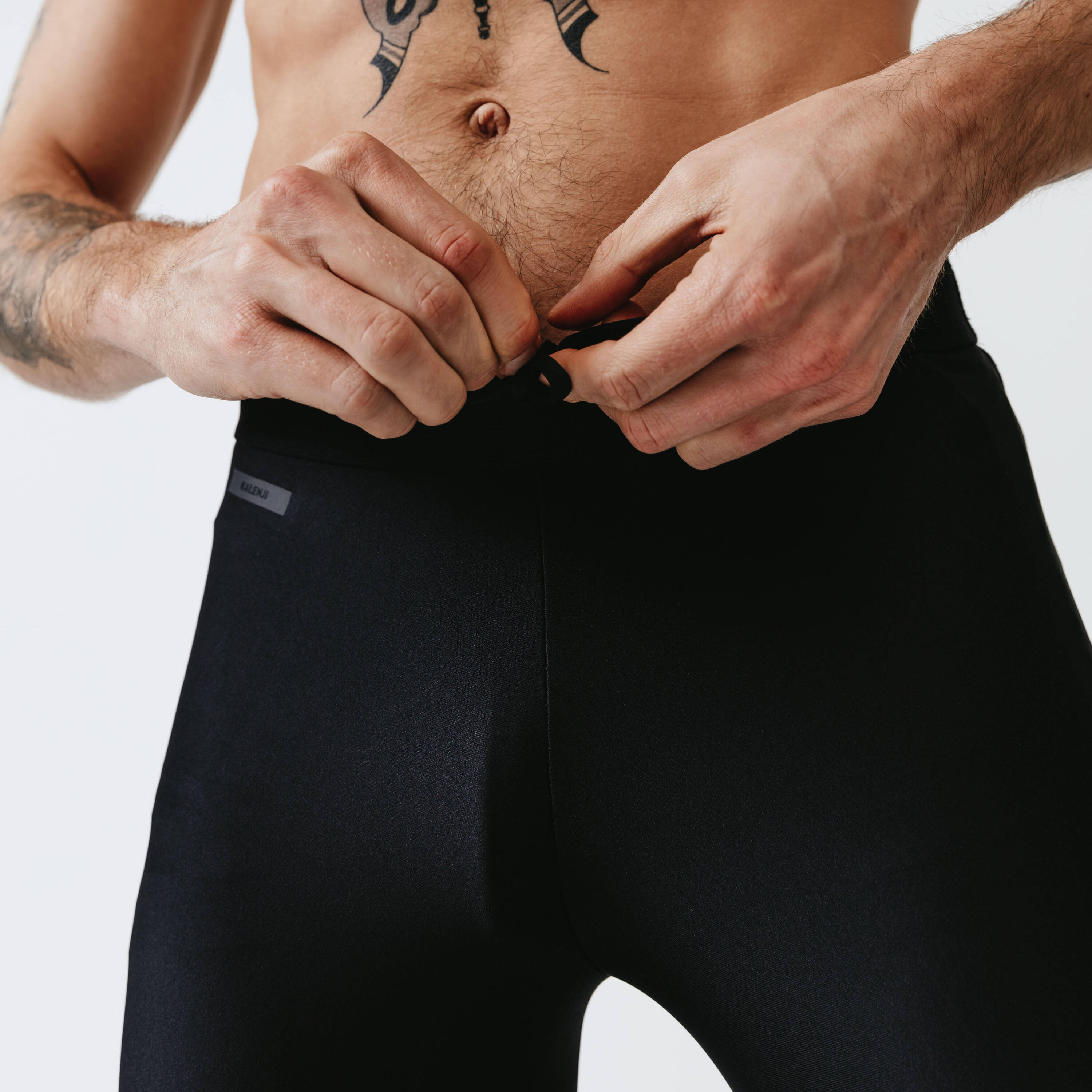 Men's Running Breathable Long Tights Dry - black -  4