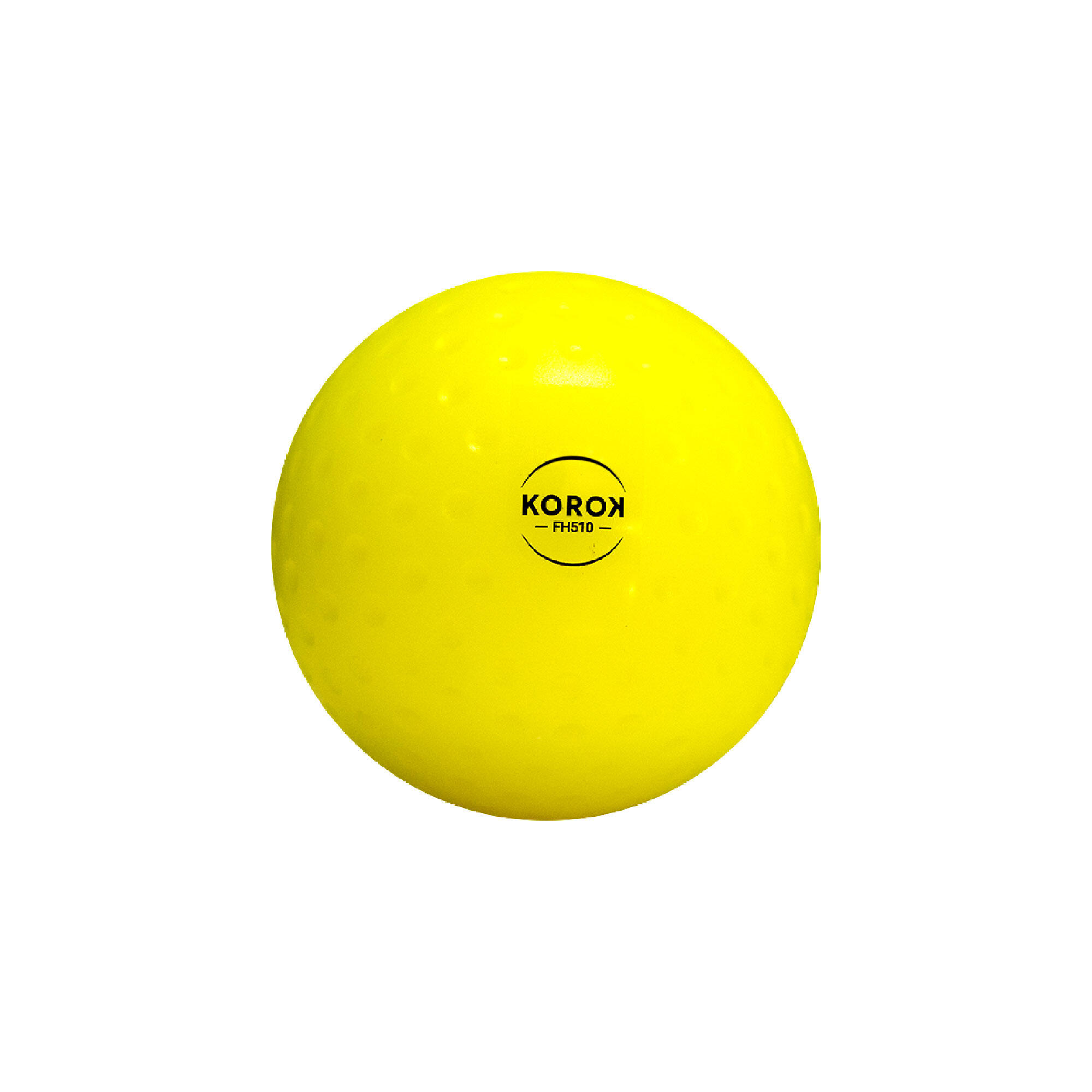 FH500 Dimpled Field Hockey Ball - Yellow - No Size By KOROK | Decathlon