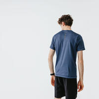 חולצת טי נושמת לריצה דגם Kalenji Dry לגברים – כחול אפור