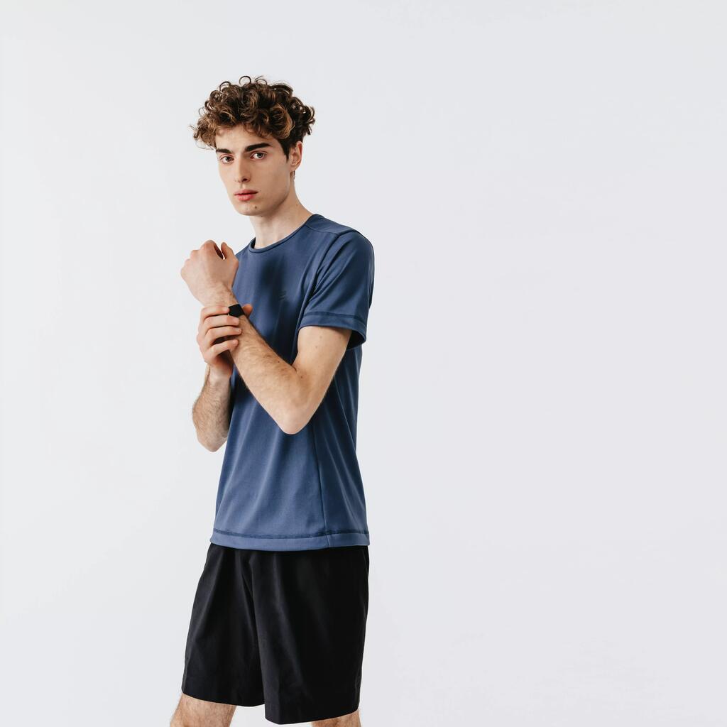 T-shirt running respirant homme - Dry bleu ardoise