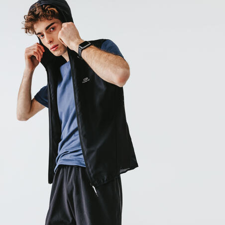 חולצת טי נושמת לריצה דגם Kalenji Dry לגברים – כחול אפור