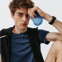 חולצת טי נושמת לריצה דגם Kalenji Dry לגברים – כחול אפור