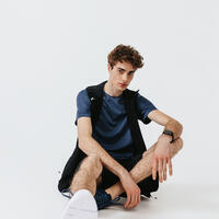 חולצת טי נושמת לריצה דגם Kalenji Dry לגברים – כחול אפור