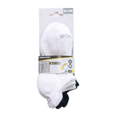 Kids' Low Sports Socks Tri-Pack RS 500 - White/Navy