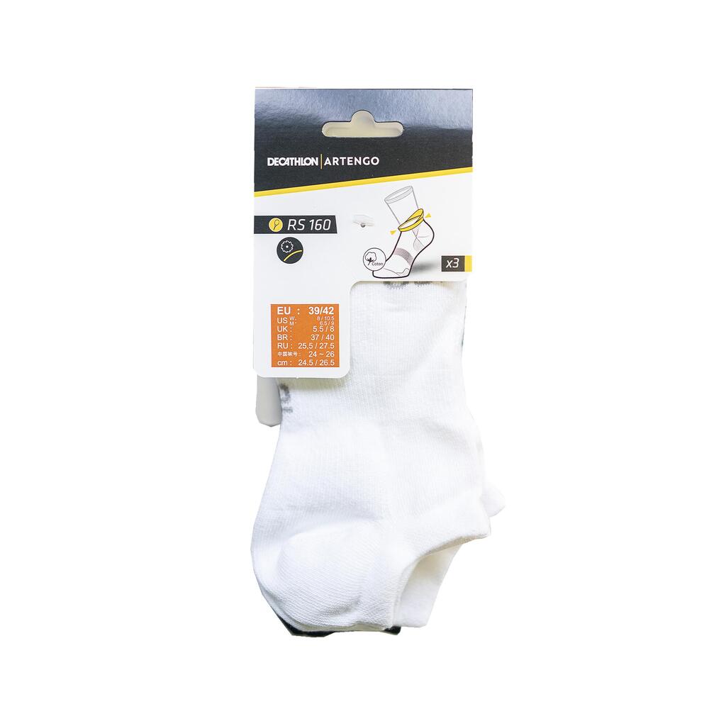 RS 160 Low Sports Socks 3-Pack - Black/Grey