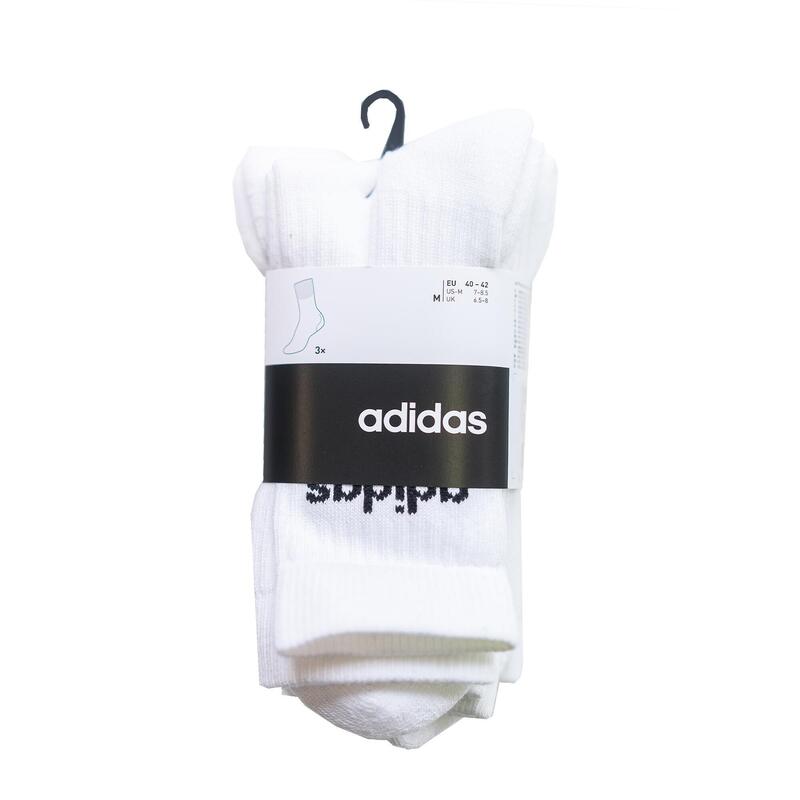 Calcetines altos tenis Pack de 3 Adidas blanco | Decathlon