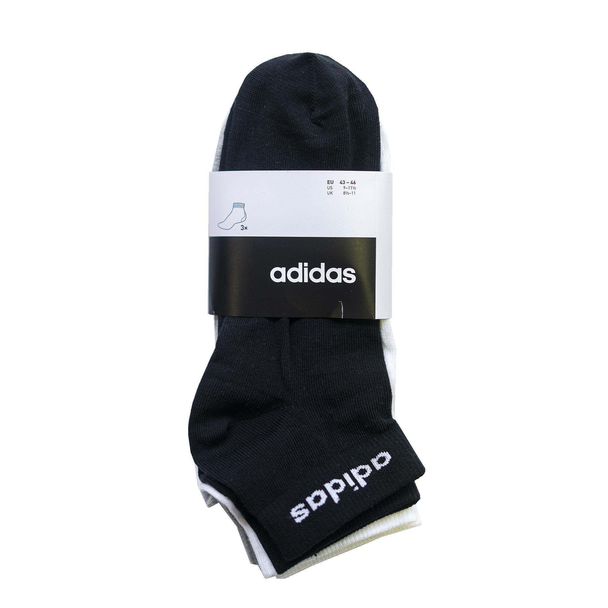 Thin Mid Sports Socks Tri-Pack - Black/White/Grey 5/5