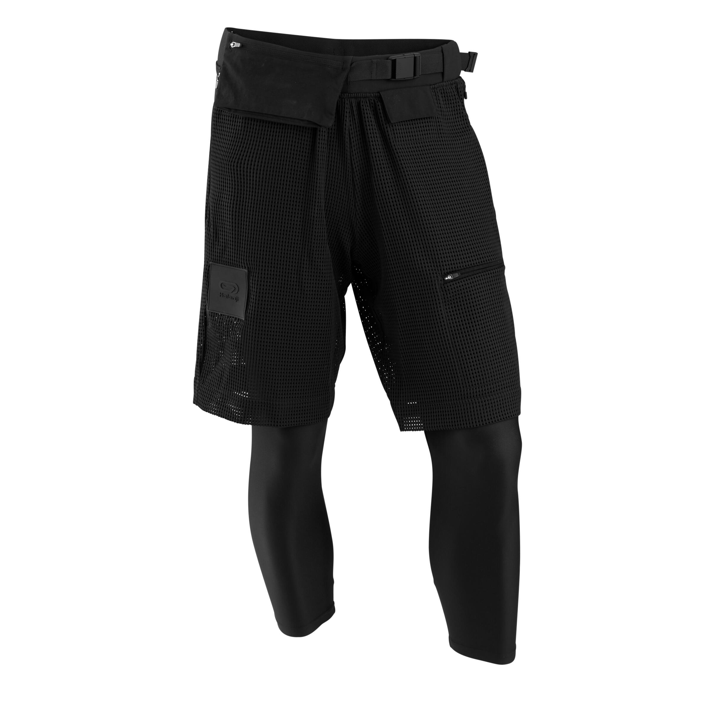 Herren Kompressionsshorts 2er Pack – Schnelltrocknend, Mit Tasche, Für Sport & Fitness