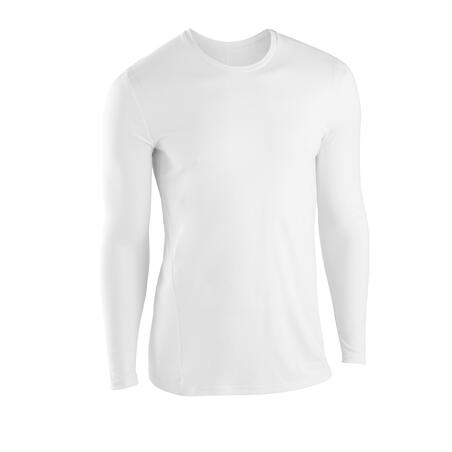 Чоловіча футболка Sun Protect для бігу, з довгими рукавами - Біла