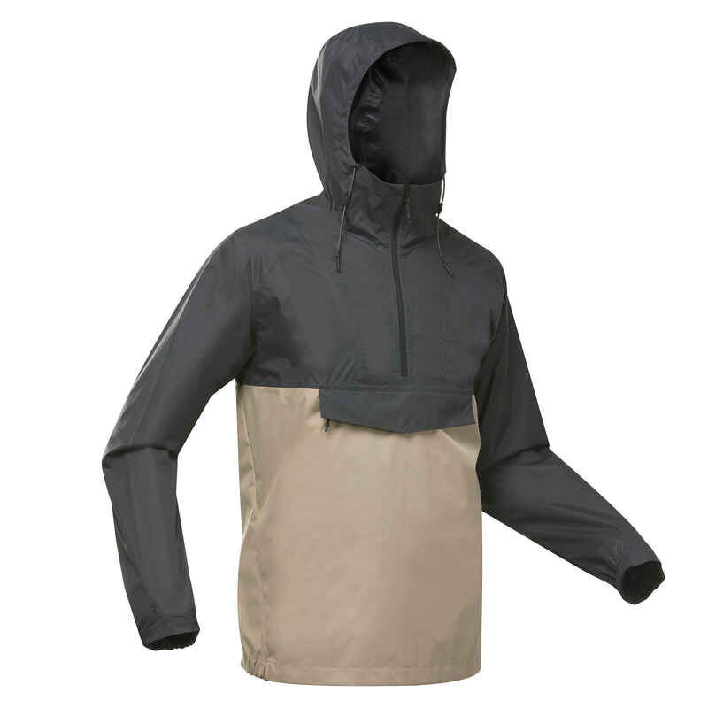 Wanderjacke Naturwandern NH150 wasserdicht Herren schwarz/beige Wanderjacke Naturwandern NH150 wasserdicht Herren schwarz/beige