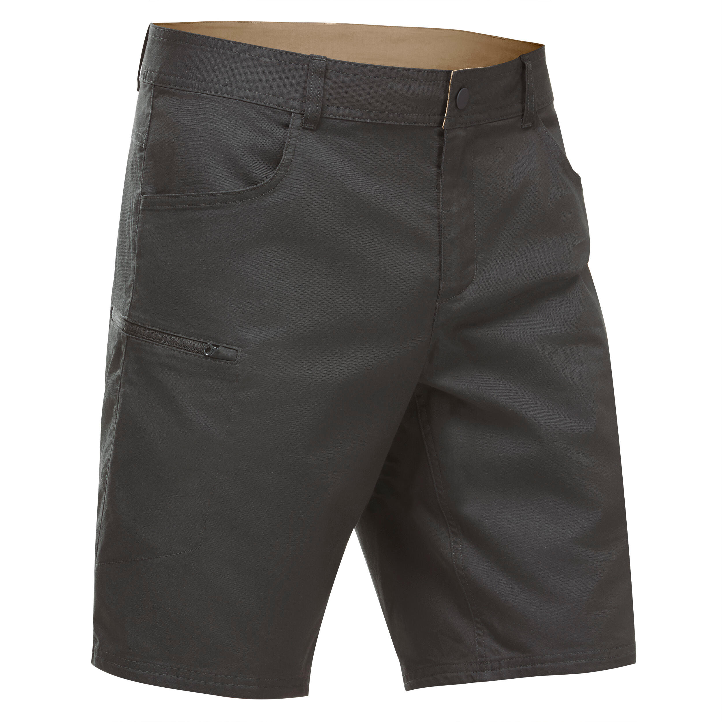 Men Nature Hiking Regular Shorts Quechua NH500 - Carbon Grey