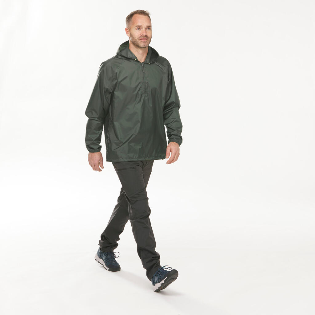 Men's Windproof and Water-repellent Hiking Jacket - Raincut 1/2 Zip