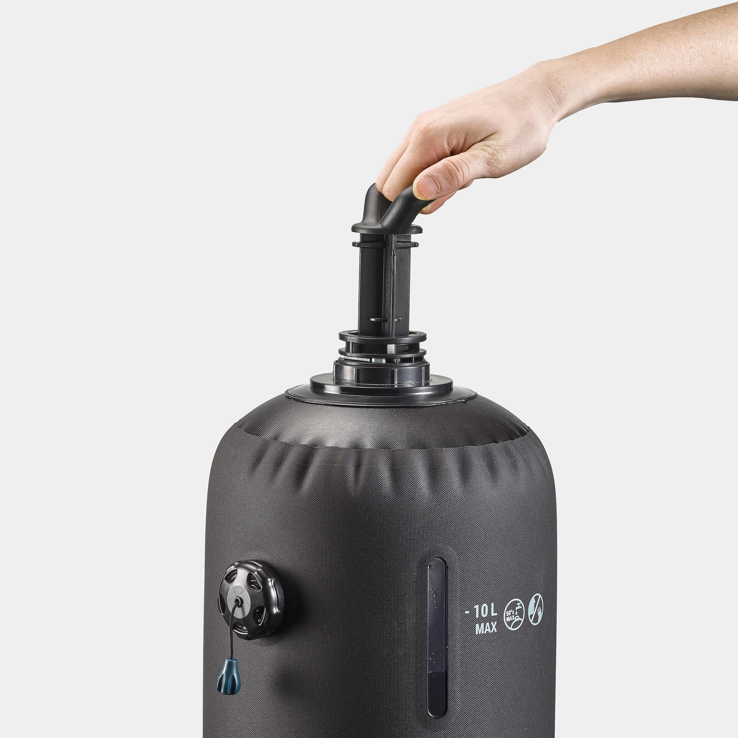 Nature Hiking 10L Pressure Balanced Solar Shower Quechua Black