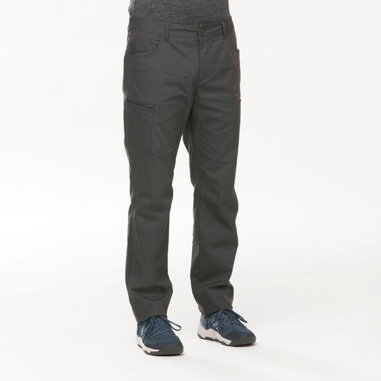 Pantalón de montaña y trekking Hombre Quechua NH500 regular gris