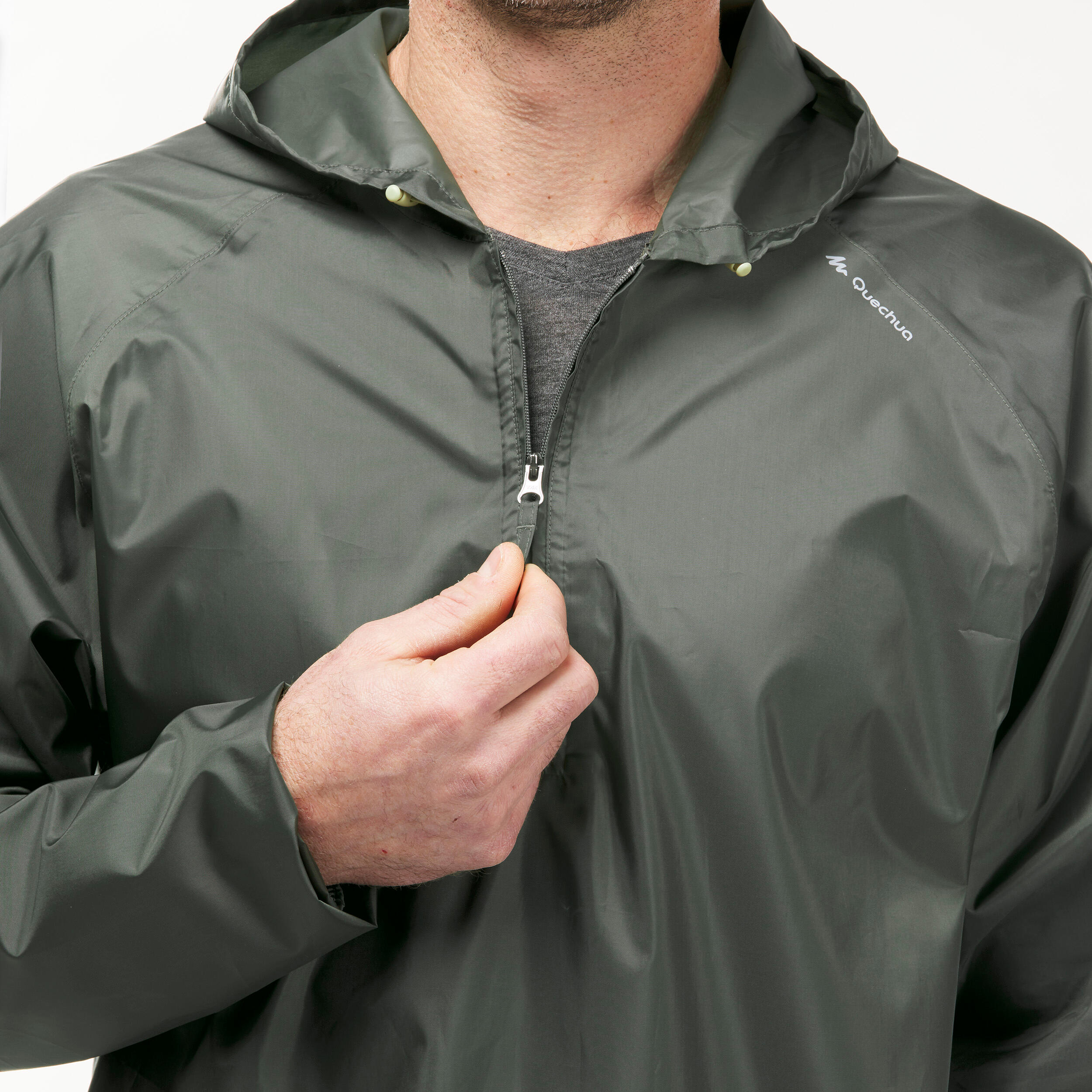 Men's Windproof and Water-repellent Hiking Jacket - Raincut 1/2 Zip 7/9
