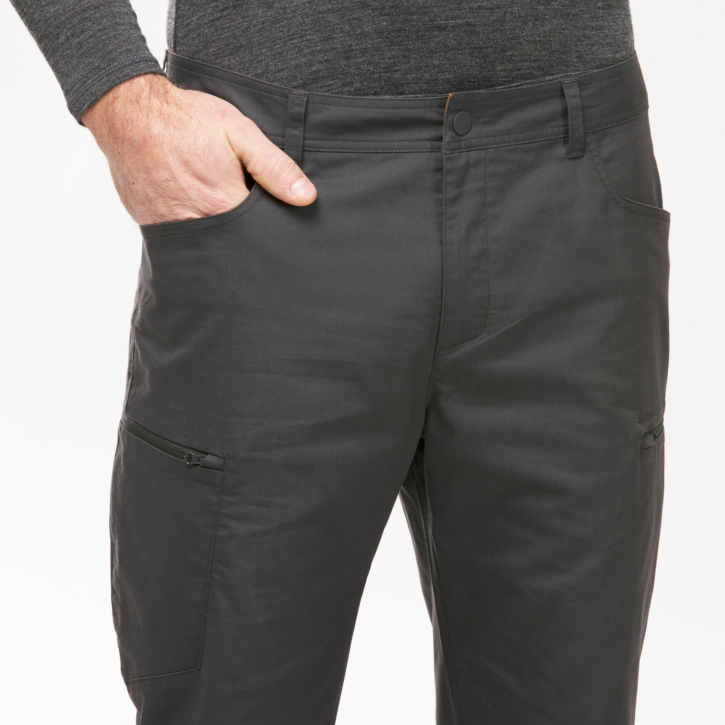 Men's Hiking Pants - NH 500 Grey - Carbon grey - Quechua - Decathlon