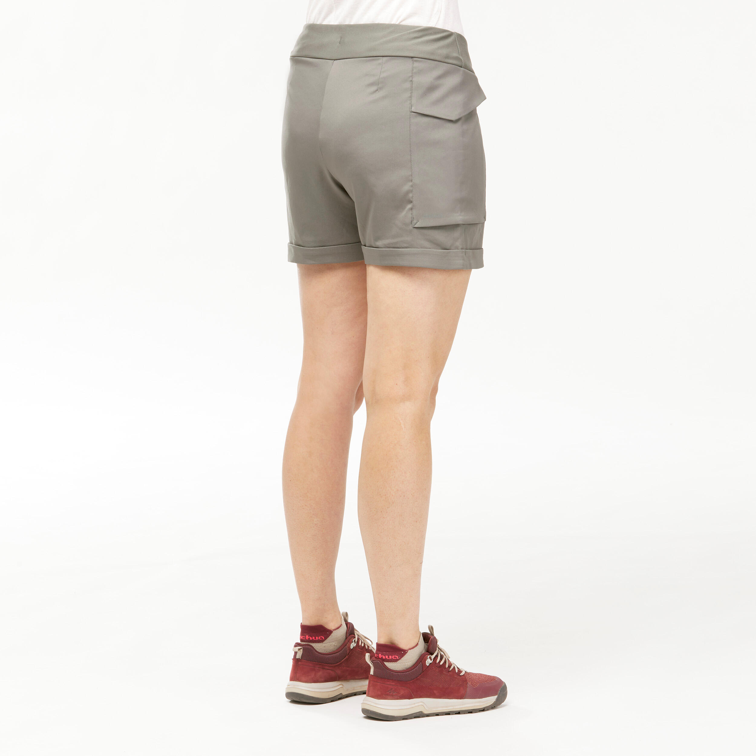 NH500 Regular Women's Country Walking Shorts - Khaki 3/8