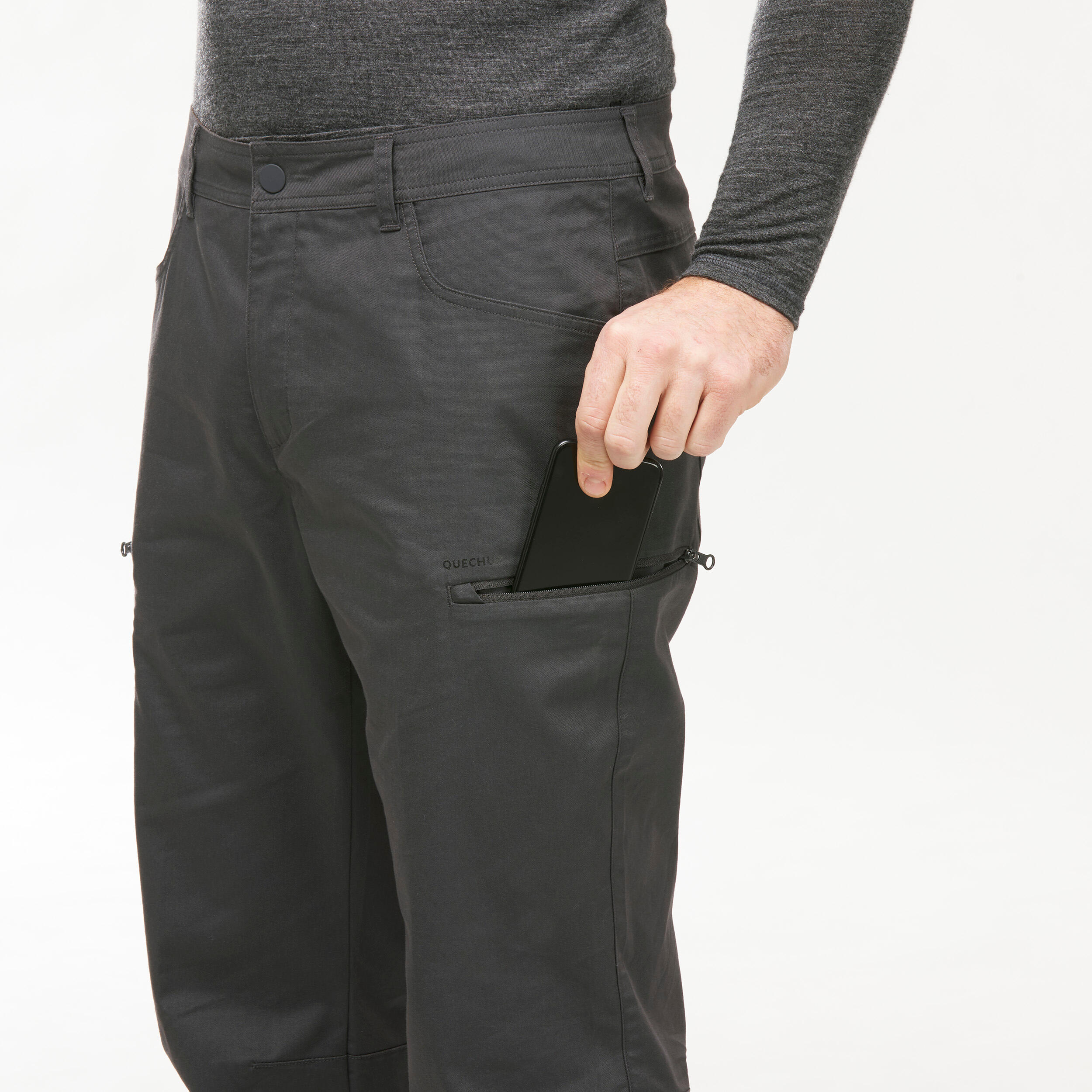 Men’s Hiking Pants - NH 500 Grey - QUECHUA