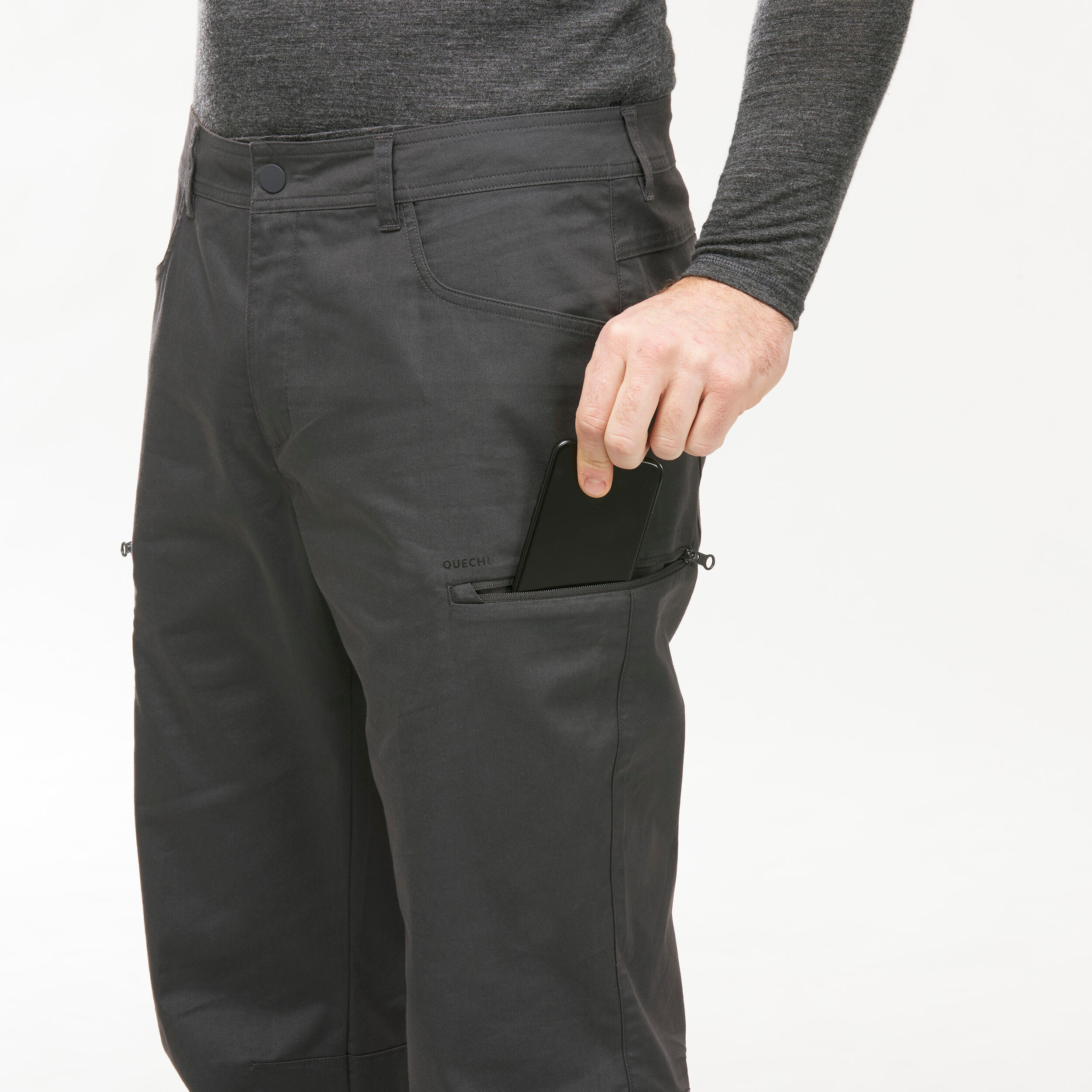 Men's NH500 Regular off-road hiking trousers 10/11