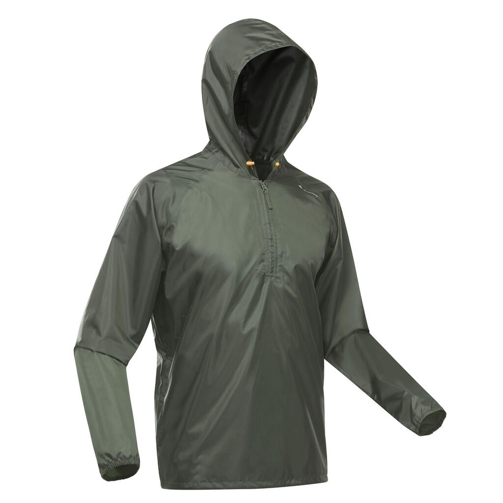 Men's Windproof and Water-repellent Hiking Jacket - Raincut 1/2 Zip