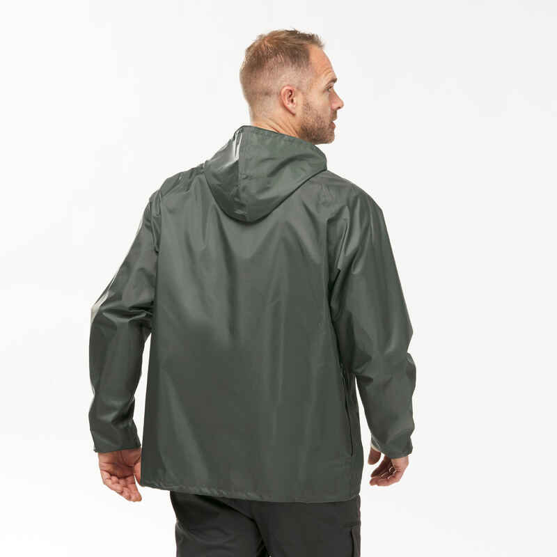 Mens Country Walking Raincoat NH100 Raincut Demi Zip Décathlon