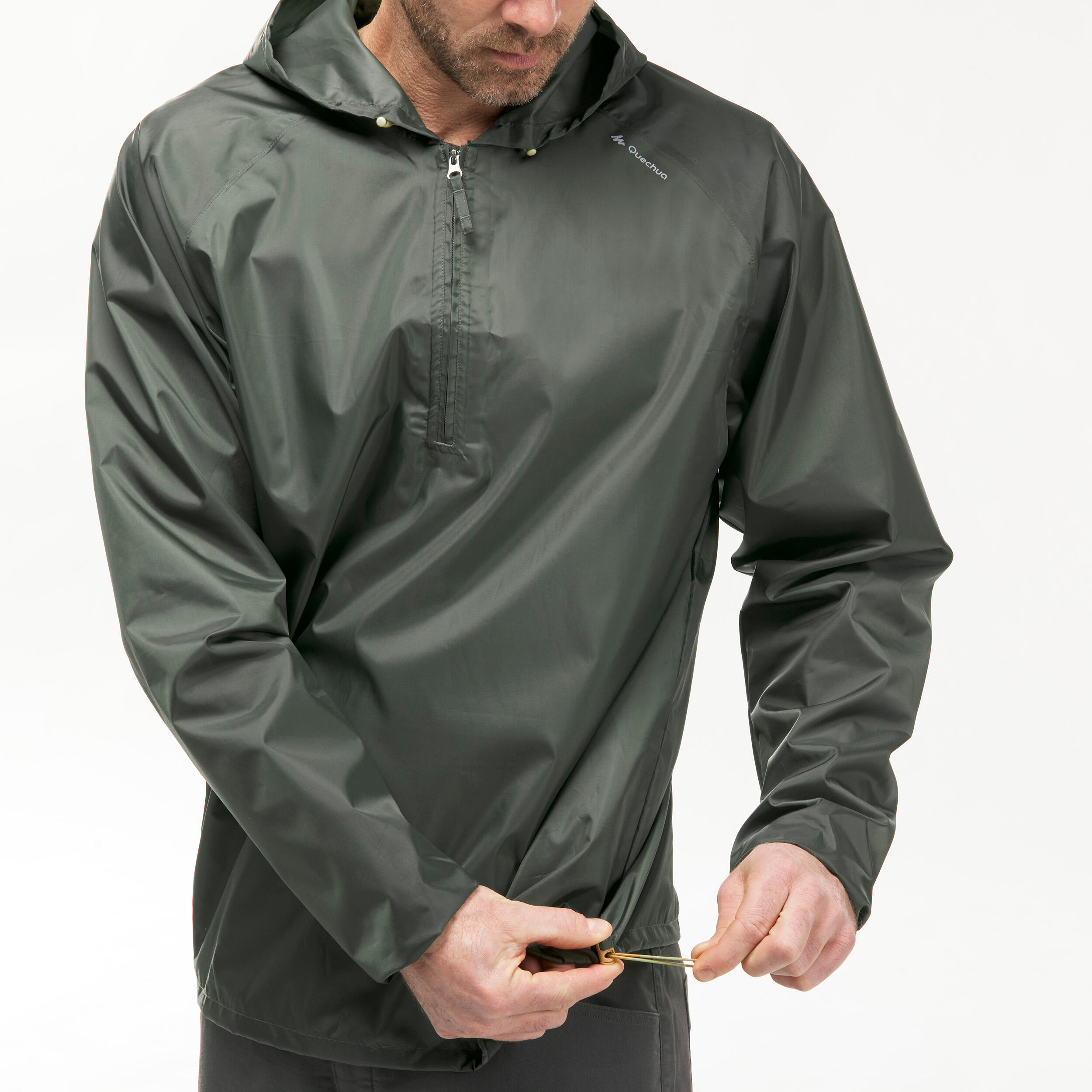 Men's Windproof and Water-repellent Hiking Jacket - Raincut 1/2 Zip 3/9