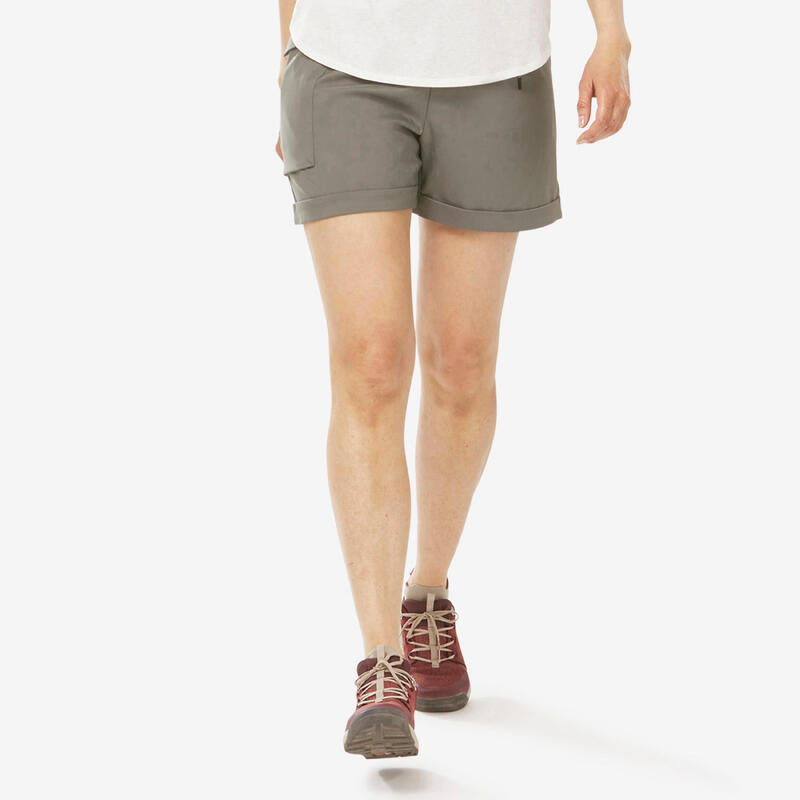 Wandershorts Naturwandern NH500 Regular Damen khaki