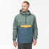 Men Half Zip Reinforced Rain Jacket with Chest Storage Pocket Green - NH150