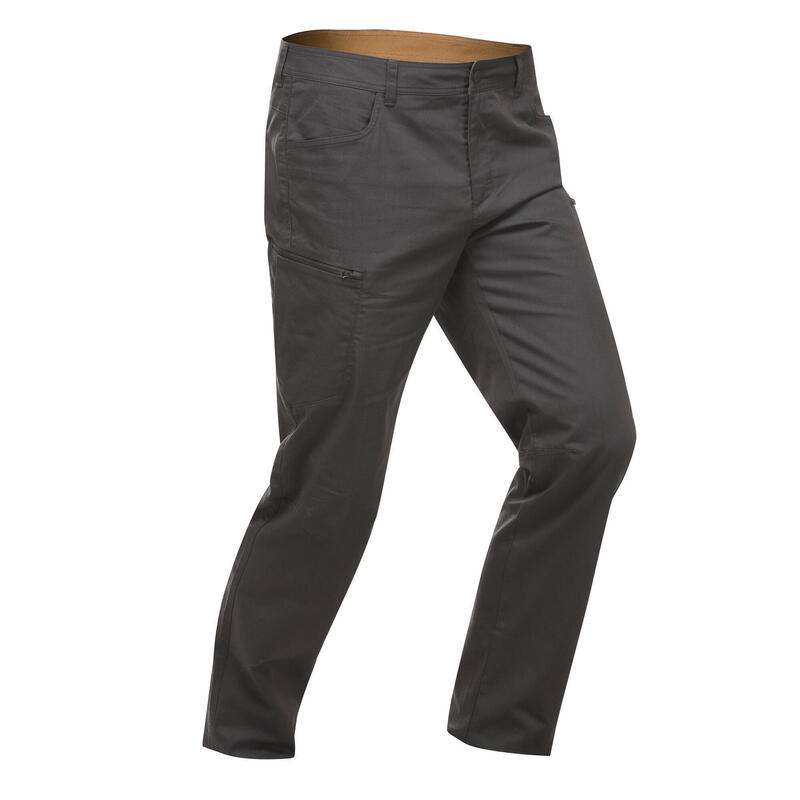 Pantaloni trekking uomo NH500 REGULAR grigio