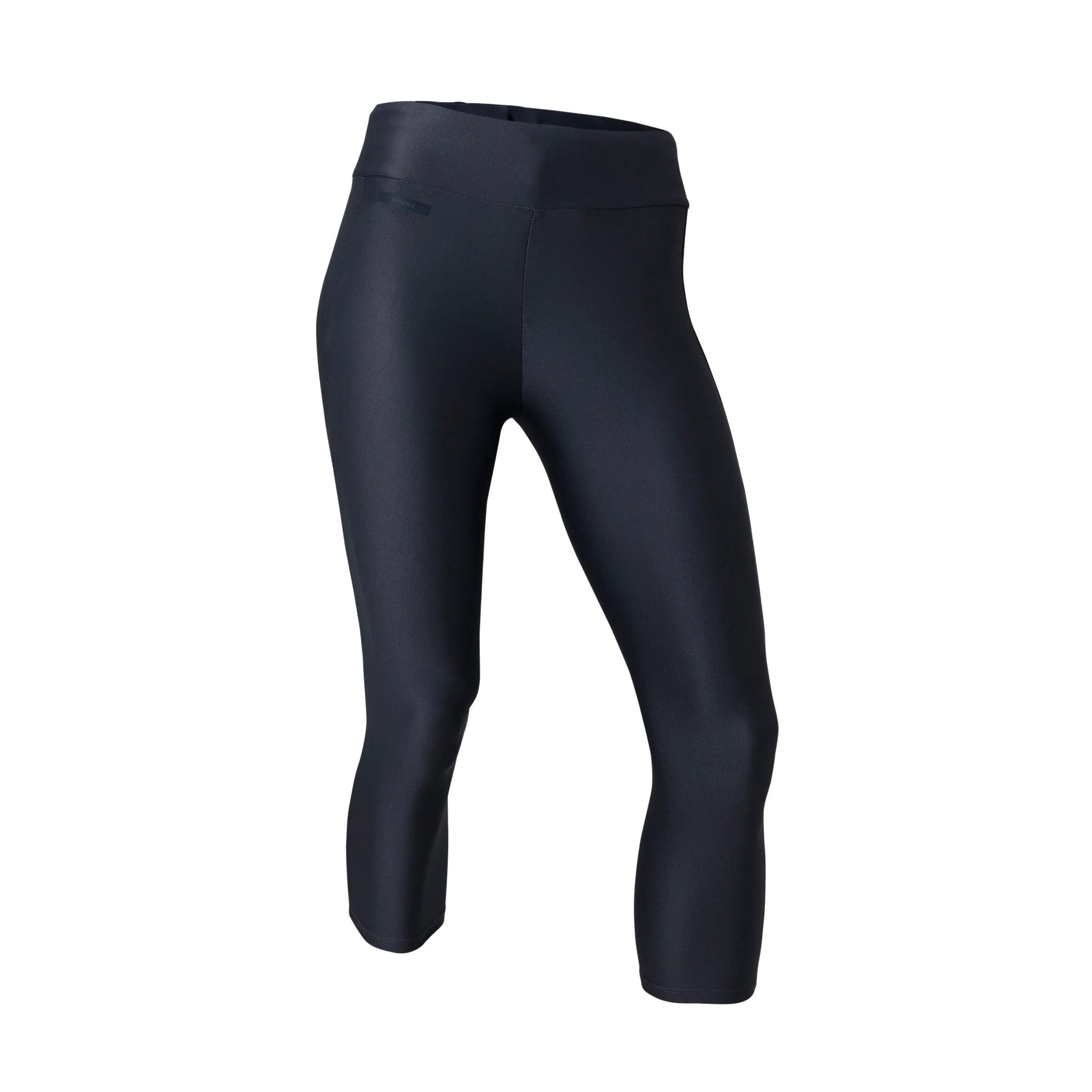 Leggings capri de running negros para mujer Kiprun RUN 100 14/17