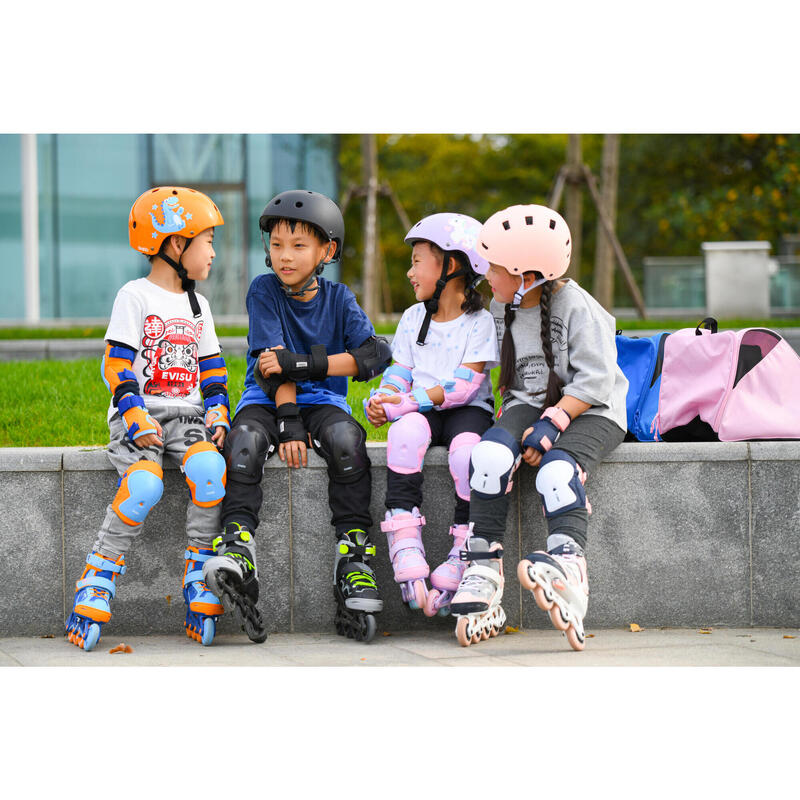 Play 3 Inline Skating Skateboarding Scootering and Cycling Helmet - Orange /Blue