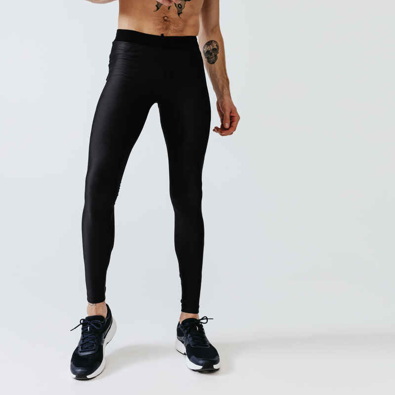 Laufhose lang Tights atmungsaktiv Dry+ Herren schwarz Laufhose lang Tights atmungsaktiv Dry+ Herren schwarz