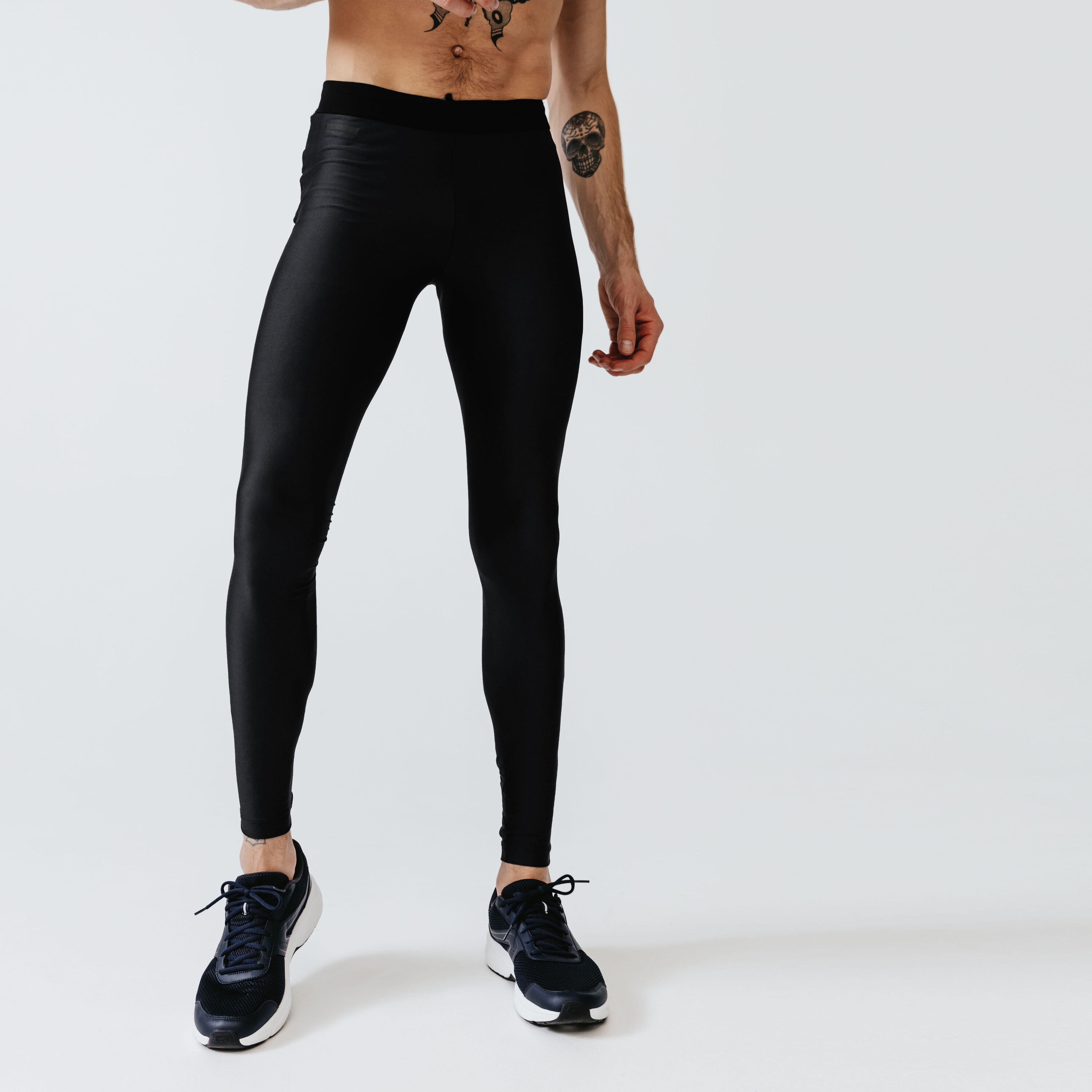 KALENJI KALENJI DRY+ MEN'S BREATHABLE RUNNING TIGHTS - BLACK