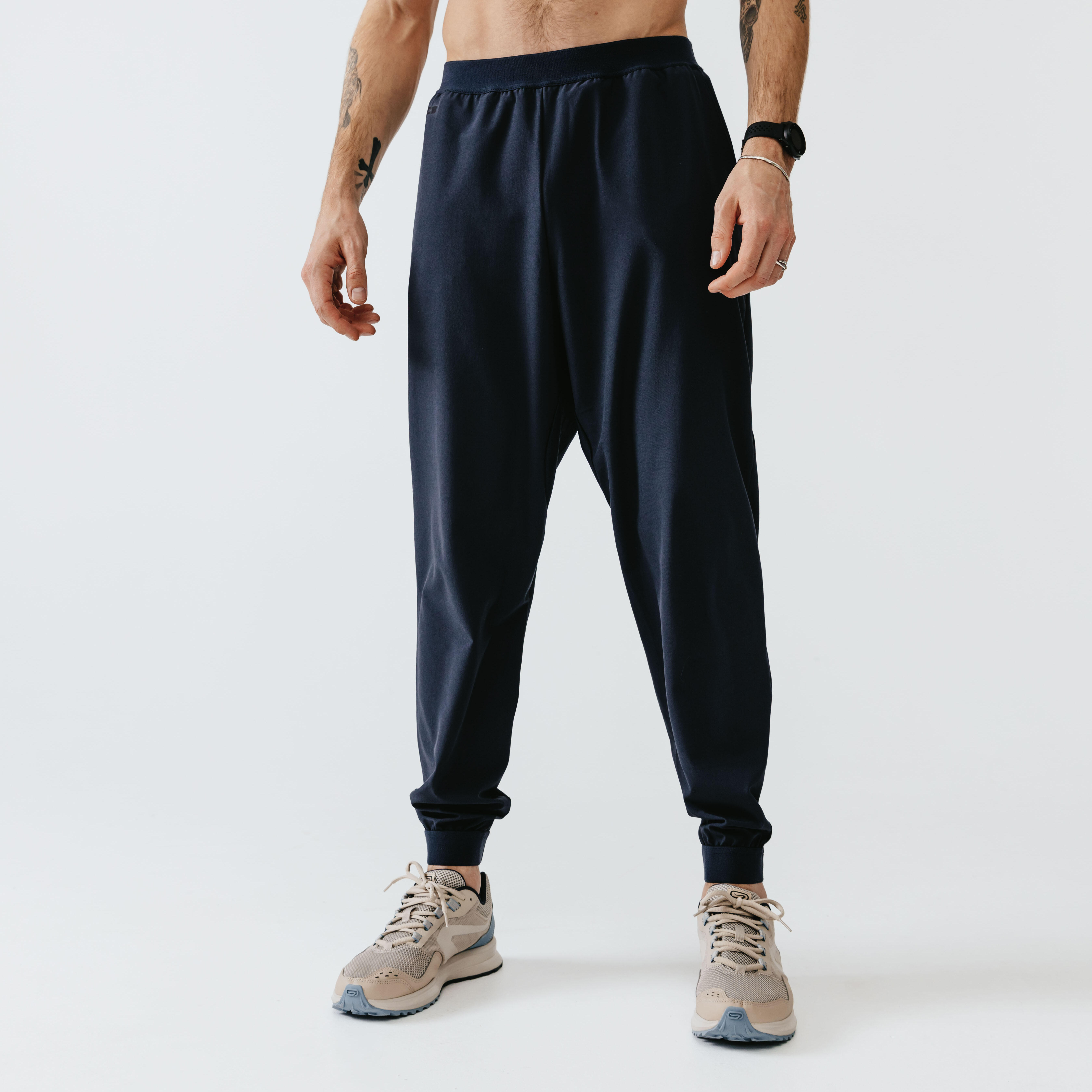 Quick Dry, 3 Pocket, Jog Fit-Mens Running Trackpant Dark Blue