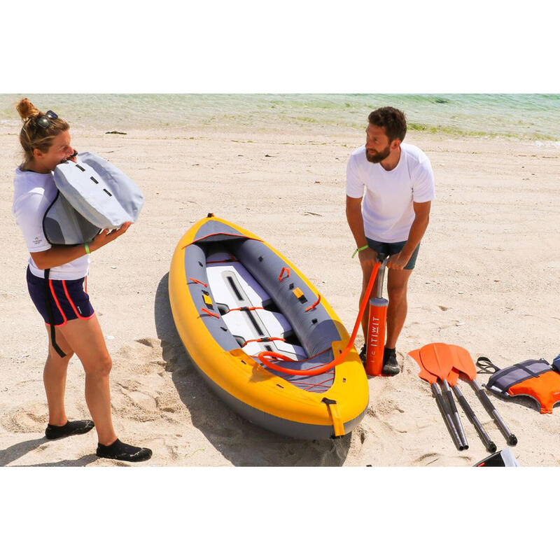 Bomba manual baixa pressão dupla ação para canoa kayak 2x2,6L 1-8 PSI