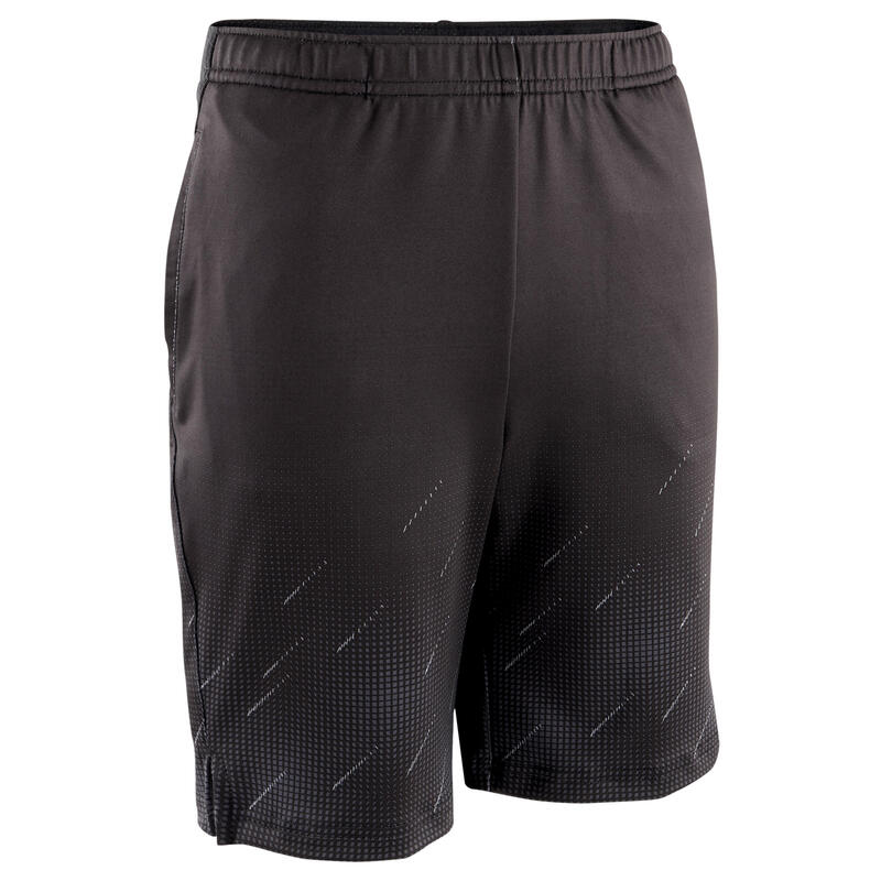 Boys' Breathable Synthetic Gym Shorts S500 - Black Print