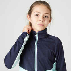 Kids' Breathable Tracksuit S500 - Navy & Green