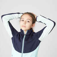 Kids' Breathable Tracksuit S500 - Navy & Green
