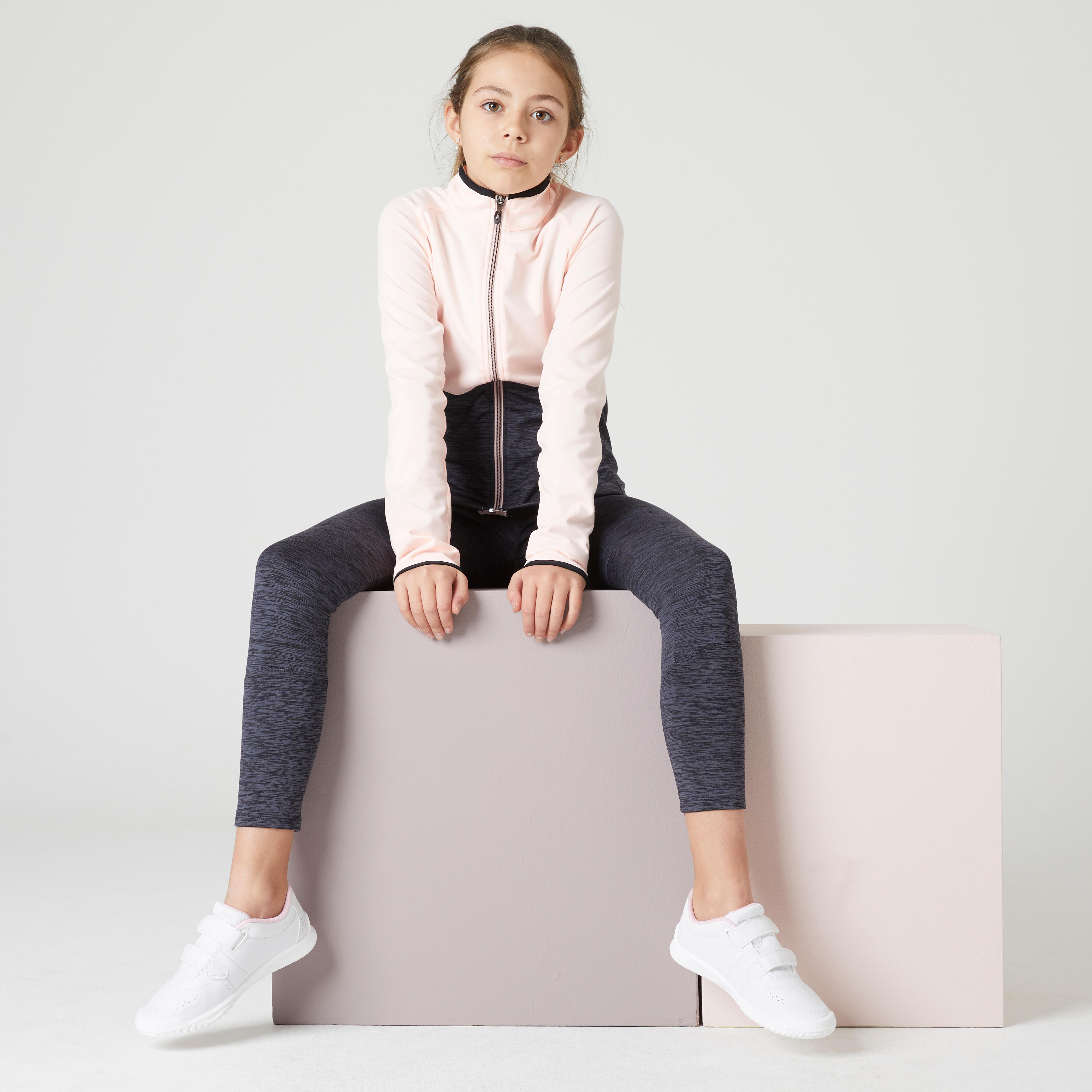 Tuta bambina ginnastica S 500 poliestere morbido e traspirante DOMYOS |  DECATHLON