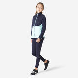 Kids' Breathable Tracksuit S500 - Navy & Green