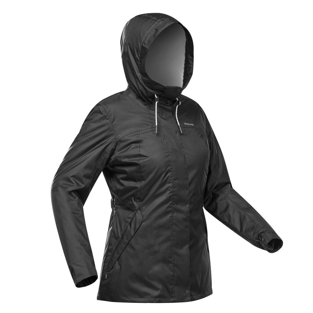 Winterjacke Damen bis -10 °C wasserdicht Winterwandern - SH500 rosa/bordeux